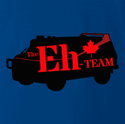 funny team canada t-shirt royal blue men's 
