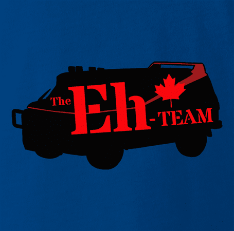 funny team canada t-shirt royal blue men's 