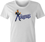 funny Happy Days Fonz The Fawnz Deer parody t-shirt white women's 