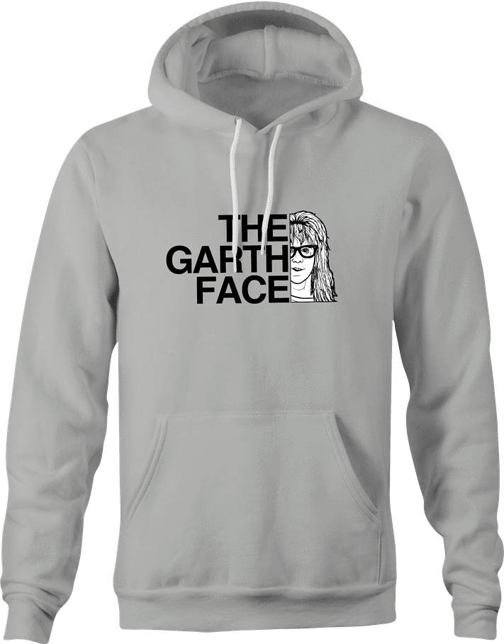 funny Wayne's World Funny Garth Face t-shirt Ash Grey hoodie