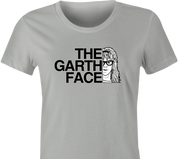 funny Wayne's World Funny Garth Face t-shirt women's Ash Grey