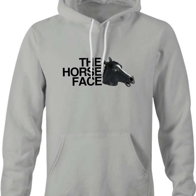 funny Horse Face Mask Parody t-shirt Ash Grey hoodie