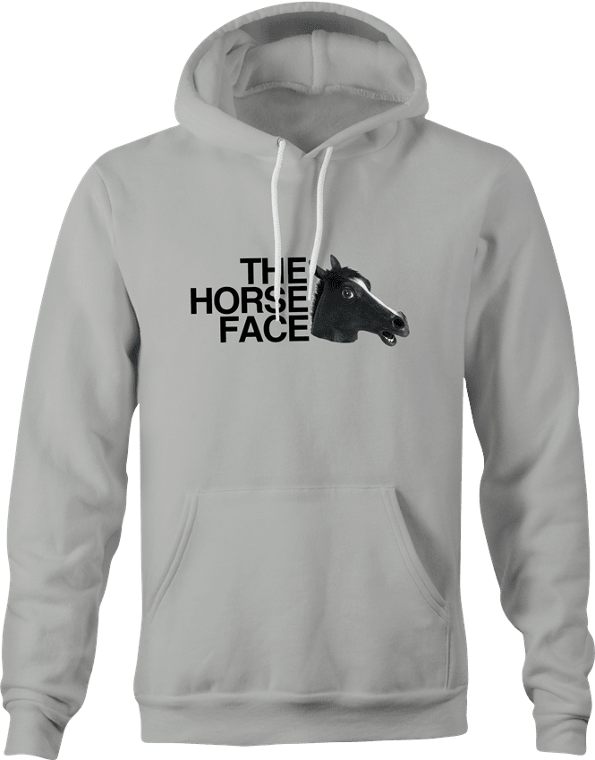 funny Horse Face Mask Parody t-shirt Ash Grey hoodie