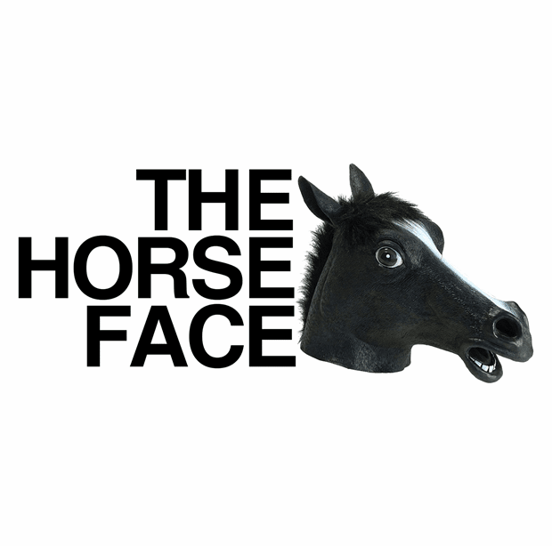 funny Horse Face Mask Parody white tee