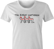 Funny Human Centipede Christmas Parody - Santa White Women's T-Shirt