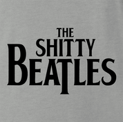 funny Wayne's world shitty beatles t-shirt grey