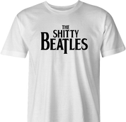 funny Wayne's world shitty beatles t-shirt white men's 
