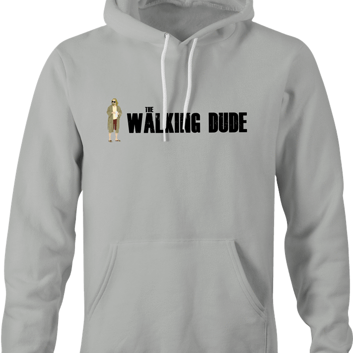 funny Big Lebowski The Dude Walking Dead Mashup t-shirt Ash Grey hoodie