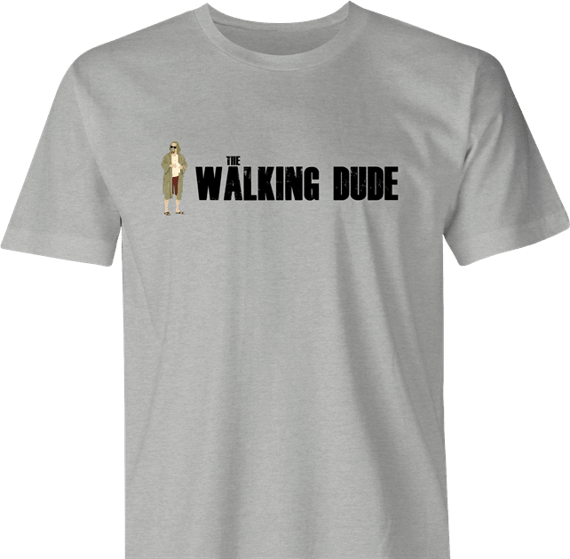 funny Big Lebowski The Dude Walking Dead Mashup men's t-shirt