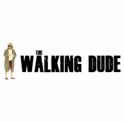 funny Big Lebowski The Dude Walking Dead Mashup white tee