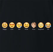 funny owen wilson wow emoji t-shirt black 