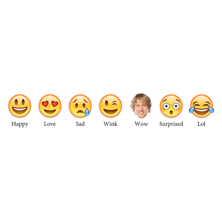 funny owen wilson wow emoji t-shirt white 