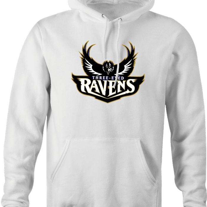 Funny Gam of thrones football Three Eyed Ravens ash hoodie 