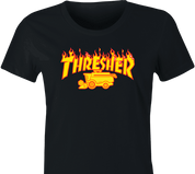 funny Farming Thresher Parody women's black