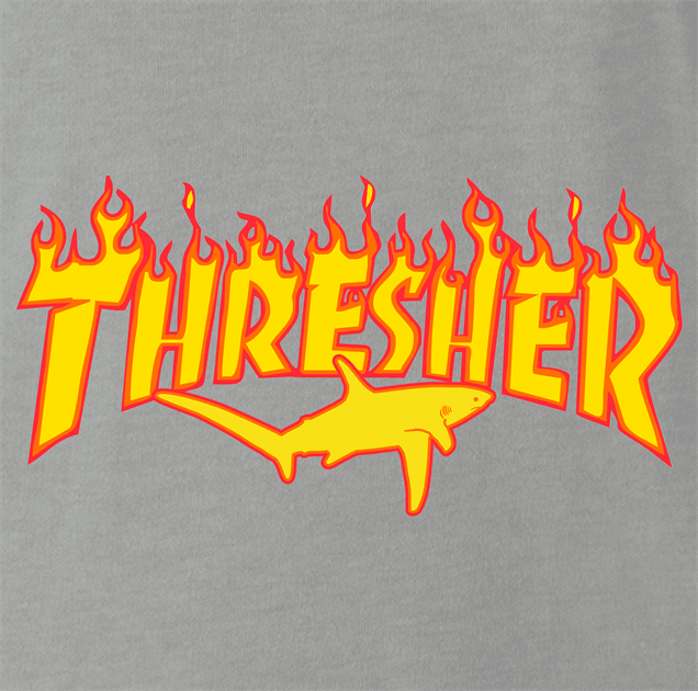 funny Thresher Shark Thrasher Magazine Mashup | Shark Week Parody Ash Grey T-Shirt