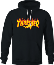 funny Thresher Shark Thrasher Magazine Mashup | Shark Week Parody black hoodie