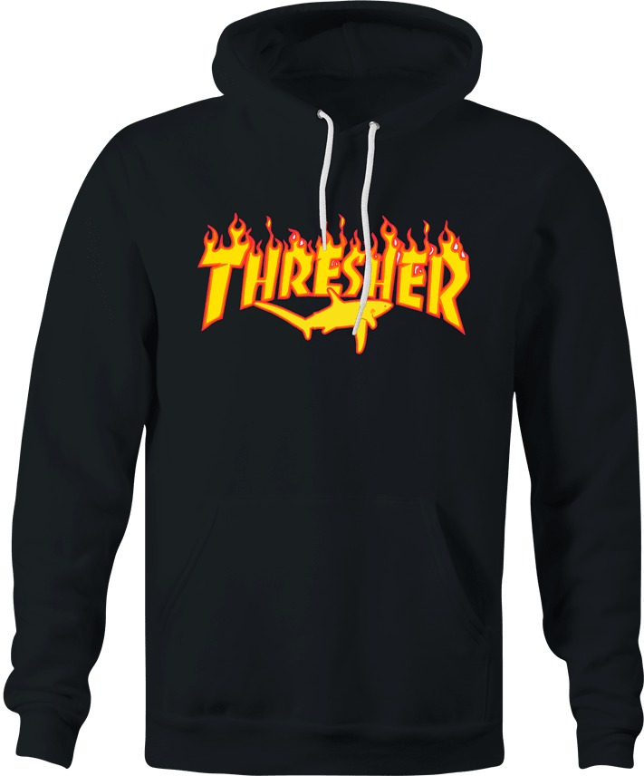 funny Thresher Shark Thrasher Magazine Mashup | Shark Week Parody black hoodie