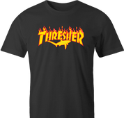 funny Thresher Shark Thrasher Magazine Mashup | Shark Week Parody men's T-Shirt