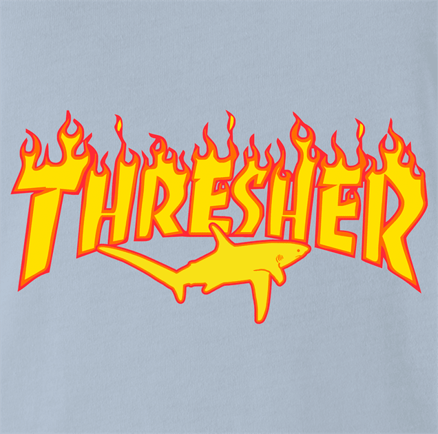 funny Thresher Shark Thrasher Magazine Mashup | Shark Week Parody Light Blue T-Shirt