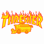 funny Farming Thresher Parody White T-Shirt