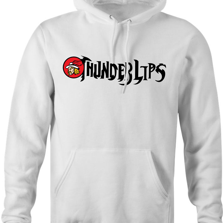 thunderlips thundercats men's white hoodie