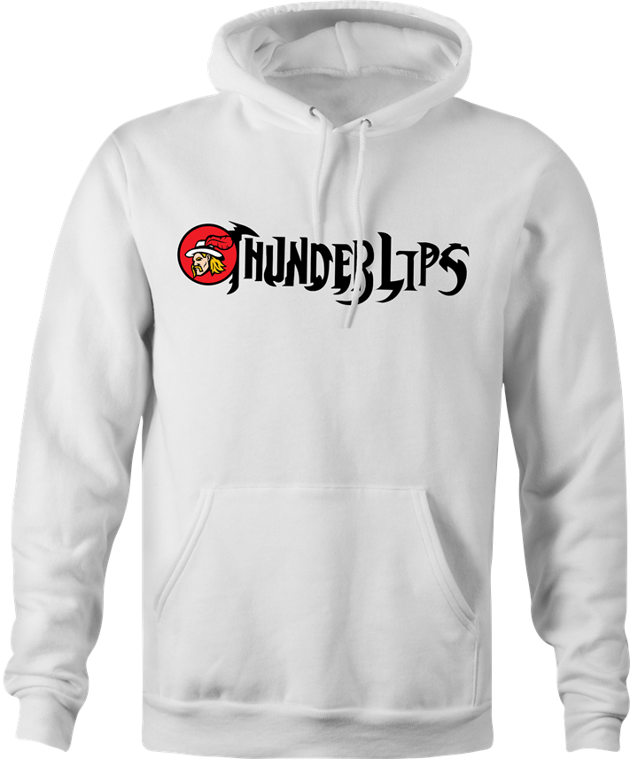 thunderlips thundercats men's white hoodie