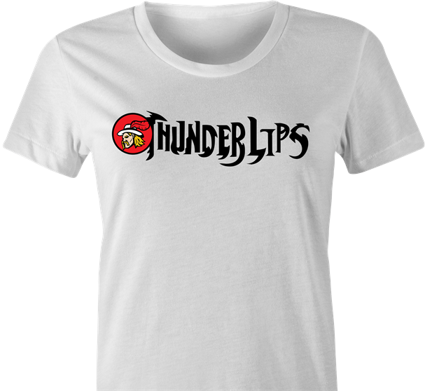 thunderlips thundercats women's white t-shirt