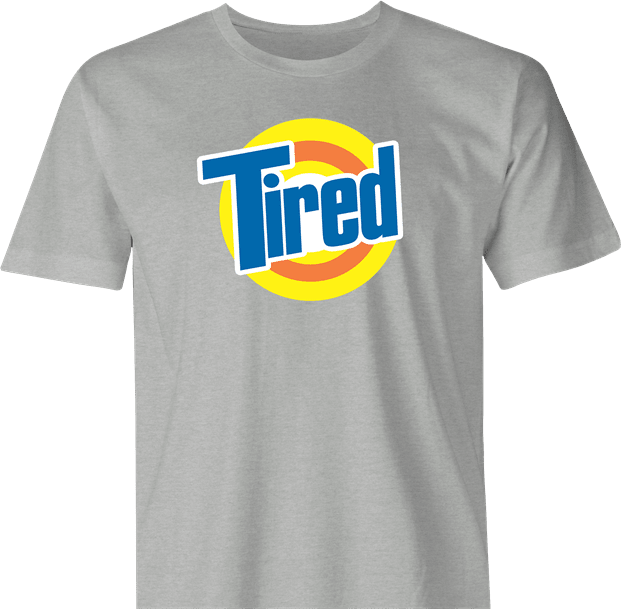 Funny Tired Tide Mashup | Exhausting Parody Men's T-Shirt