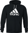 funny adidas logo titanic iceberg parody hoodie men's black