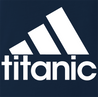 funny adidas logo titanic iceberg parody t-shirt men's navy