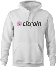 cryptocurrency bitcoin titcoin  white hoodie