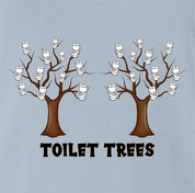 Funny Toilet Trees Play On Words light blue t-shirt