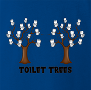 Funny Toilet Trees Play On Words Royal Blue t-shirt