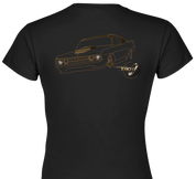 The Offical Rad Rides by Troy | Ford Gran Torino Front View | Women's Black T-Shirt | Cool Cars