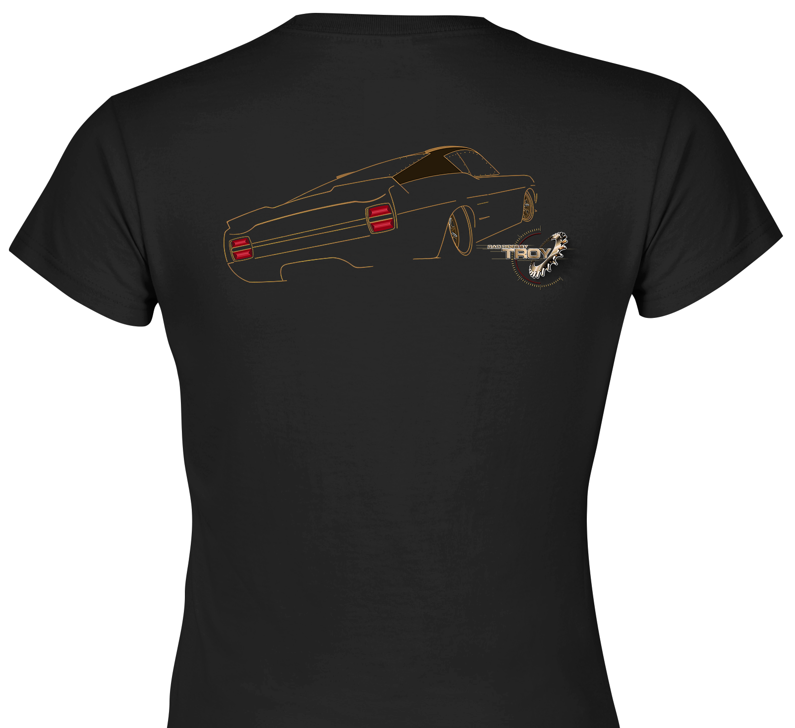 The Offical Rad Rides by Troy | Ford Gran Torino Back View | Women's Black T-Shirt | Cool Cars