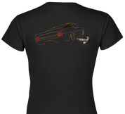 The Offical Rad Rides by Troy | Ford Gran Torino Back View | Women's Black T-Shirt | Cool Cars