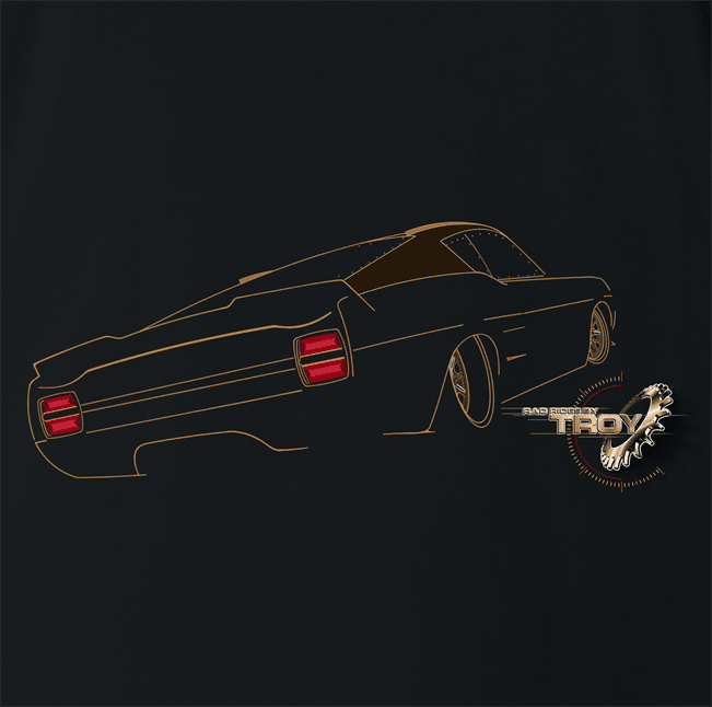 The Offical Rad Rides by Troy | Ford Gran Torino Back View | Black Tee | Cool Cars