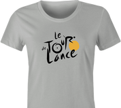 funny Tour De France Lance Arsmstrong Cheating t-shirt women's Ash Grey
