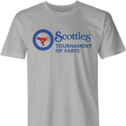 funny scotties curling tournament of farts men's ash t-shirt 