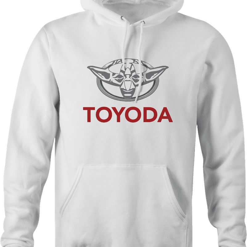 Funny yoda star wars toyota parody white hoodie
