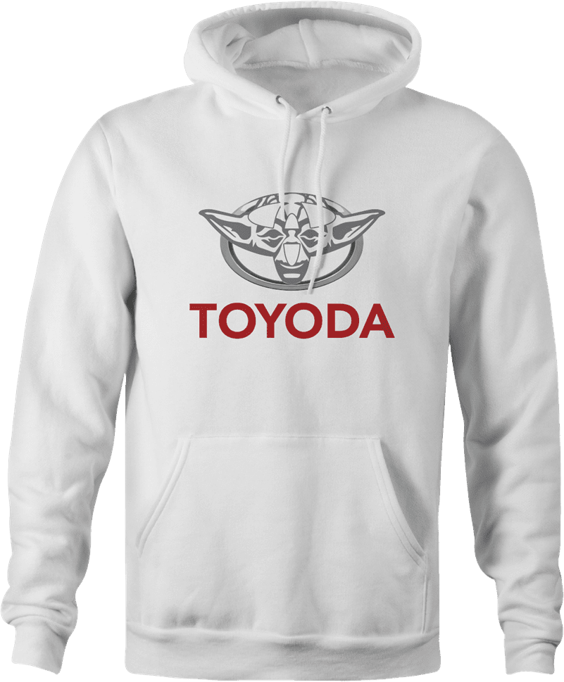 Funny yoda star wars toyota parody white hoodie