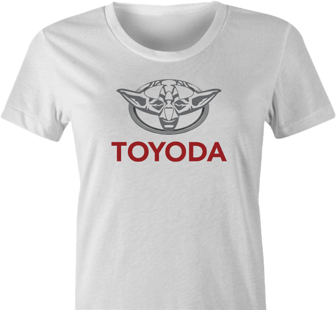 Funny yoda star wars toyota parody women's t-shirt 