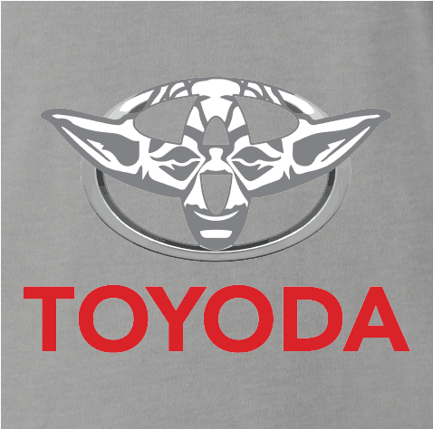 Funny yoda star wars toyota parody ash grey t-shirt 