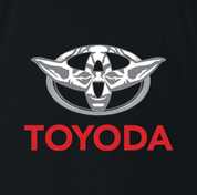 Funny yoda star wars toyota parody black t-shirt 