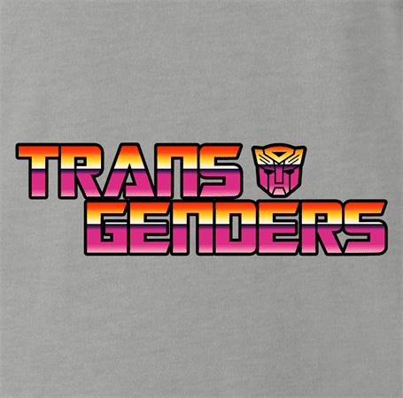 Funny Transgender Transformers parody t-shirt gray