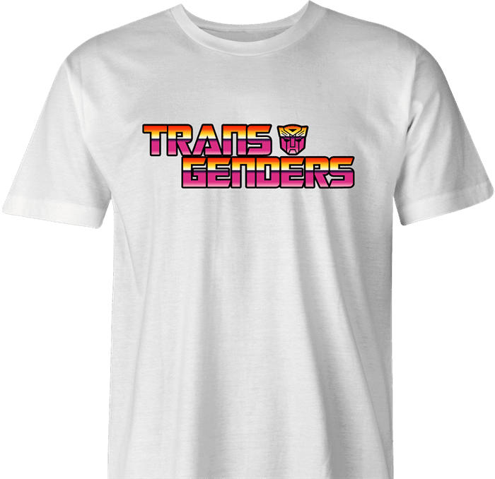 Funny Transgender Transformer parody t-shirt white men's
