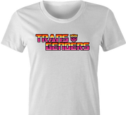 Funny Transgender Transformers parody t-shirt white women's