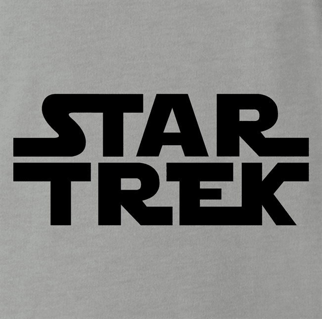 funny Star Trek Meets Star Wars Mashup Parody Ash Grey t-shirt