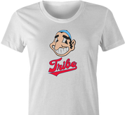 funny Jewish Tribe Cleveland Indians Parody white women's t-shirt