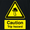 funny warning magic mushrooms trip black t-shirt 